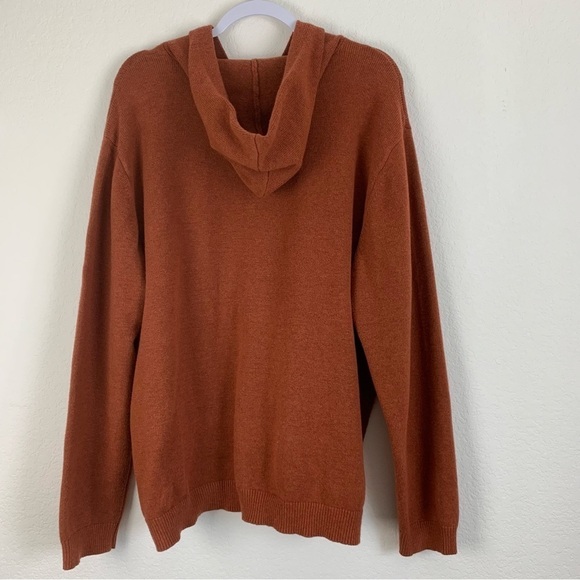 Lucky brand Mens orange brown Henley hoodie XXL - Picture 8 of 9